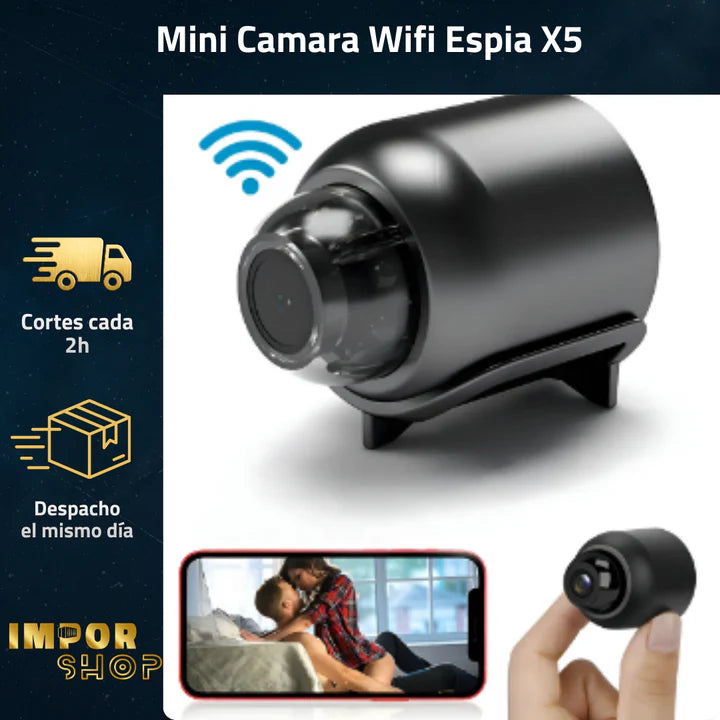 Mini Cámara Espía Full HD con Visión Nocturna – Discreta, Inalámbrica y Activada por Movimiento