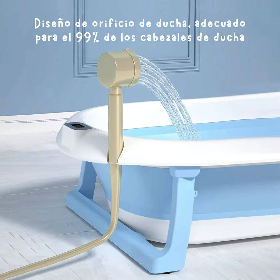 Bañera Plegable   COM Cojín Acolchado y termómetro