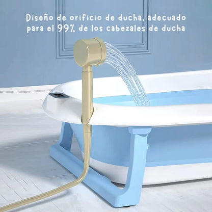 Bañera Plegable   COM Cojín Acolchado y termómetro