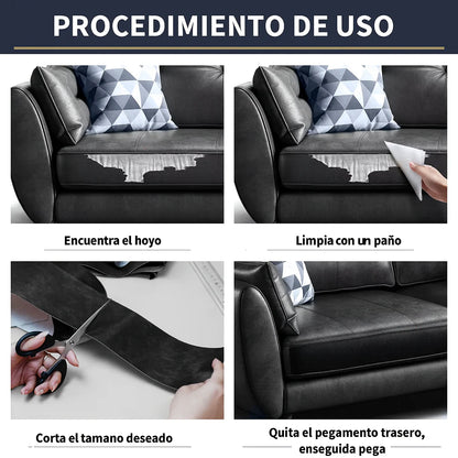 ReparaFácil™ Cuero Autoadhesivo Premium - La forma más simple de devolverle vida a tus muebles y accesorios de cuero.