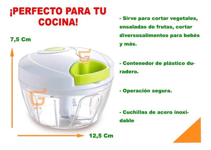 X2 Picadora Manual de Alimentos – ¡Prepara tus comidas en segundos!