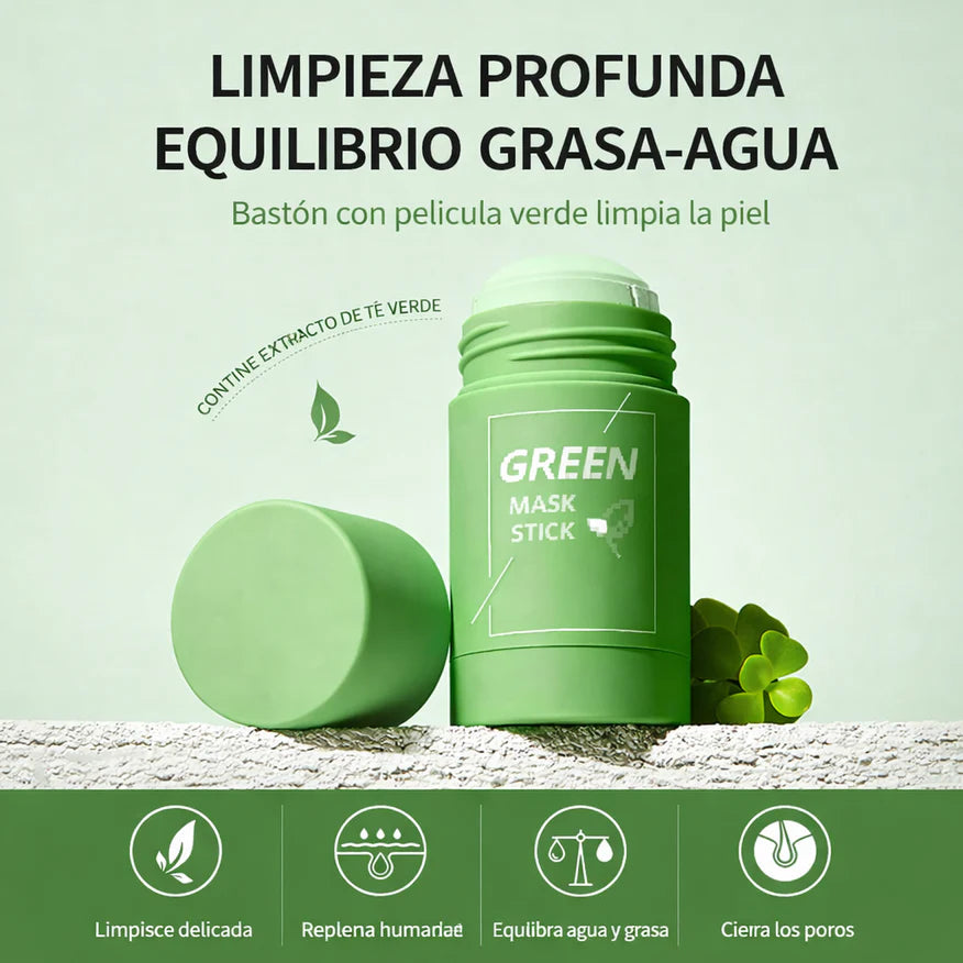 Green Mask Stick – Limpieza profunda, purifica y controla la grasa