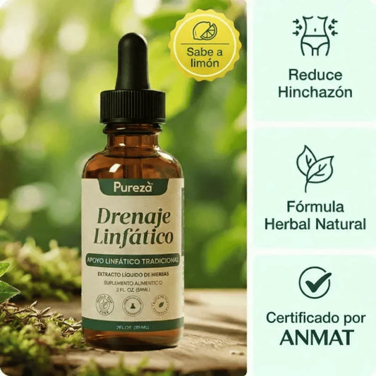 PurezaDrops™ | Drena Naturalmente la Hinchazón del Rostro, Abdomen y Piernas