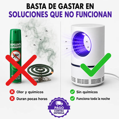 🦟 Lámpara Atrapa Mosquitos UV | Duerme Sin Piquetes, Sin Químicos