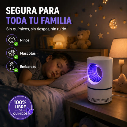 🦟 Lámpara Atrapa Mosquitos UV | Duerme Sin Piquetes, Sin Químicos