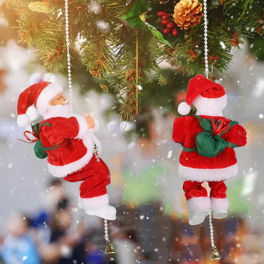 🎅 x2 Papá Noel Escalador™ ¡La decoración más divertida del año!-